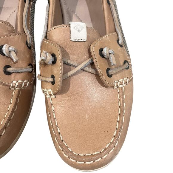 Sperry Top-Sider Boat Shoes Womens Size 8M Tan Leather Mesh Angelfish STS96864 - Picture 6 of 12
